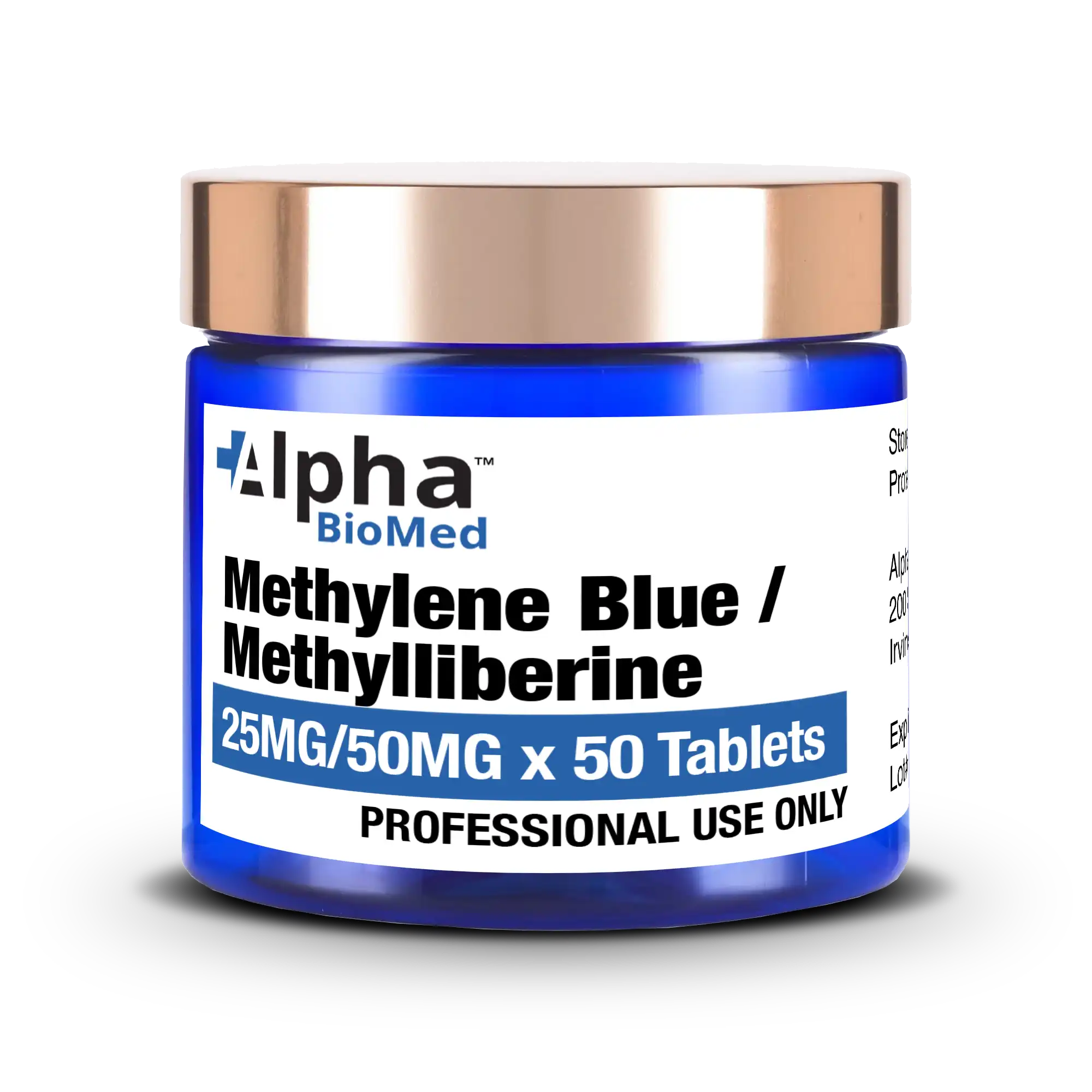 Methylene Blue (25mg) / Methylliberine (50mg) x 50 Tablets